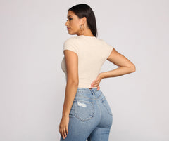 Basic Is Better Crew Neck Crop Top