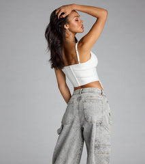 Secret Ties Lace-Up Corset Top