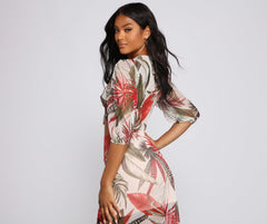 Tropic Dreams Tie Front Top