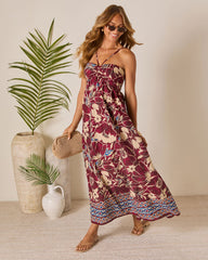 Sunset Tropics Empire Maxi Dress