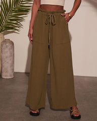 Journey On Linen Drawstring Pants