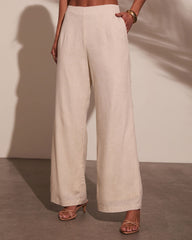 Melanie Wide Leg Linen Pants