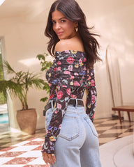 Imogene Floral Off Shoulder Bodysuit