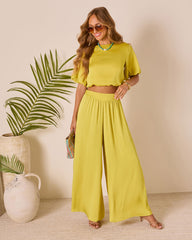 Island Drift Pleated Wide Leg Pants