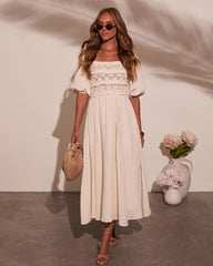 Mystic Dawn Peasant Maxi Dress