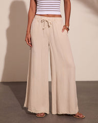 Easy Mode Drawstring Wide Leg Pants