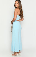 Kain Blue Strapless Maxi Dress