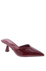 Morley Cherry Red Patent Mule Heels