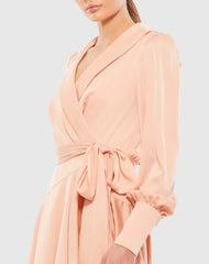 Pink Short Wrap Dress
