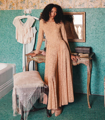 WILHELMINE DRESS -- TOASTED ALMOND