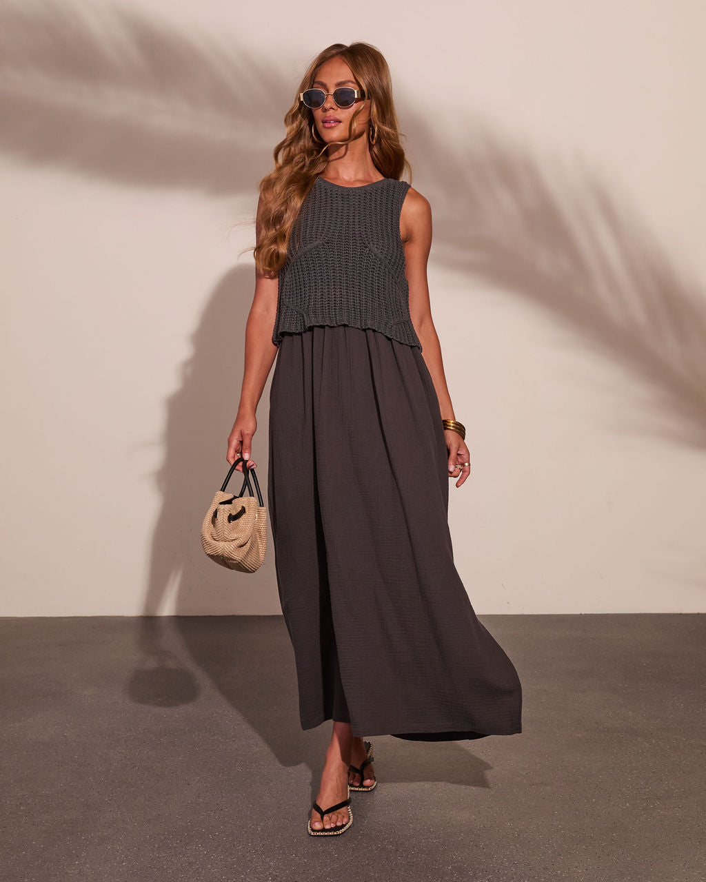 Saltwoven Crochet Bodice Maxi Dress