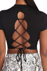 Issa Lace Up Crop Top
