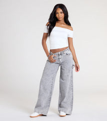 Just A Tease Off-The-Shoulder Crop Top