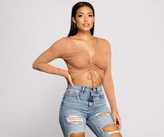 Draw Me In Ribbed Crop Top