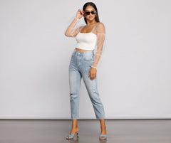 Statement Stunner Smocked Puff Sleeve Crop Top