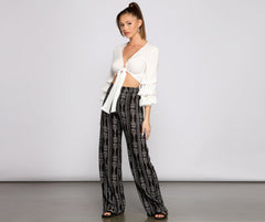 Just Pretty Tie Front Top