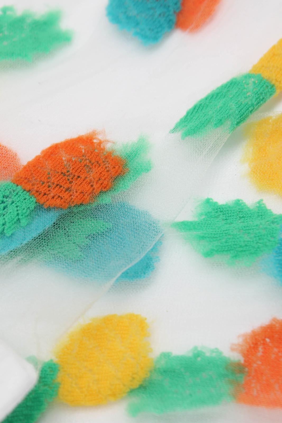 Tropical pineapple sheer socks