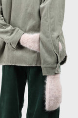 Light beige mohair mittens