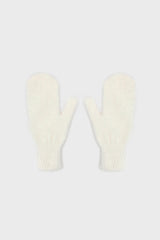 White mohair mittens