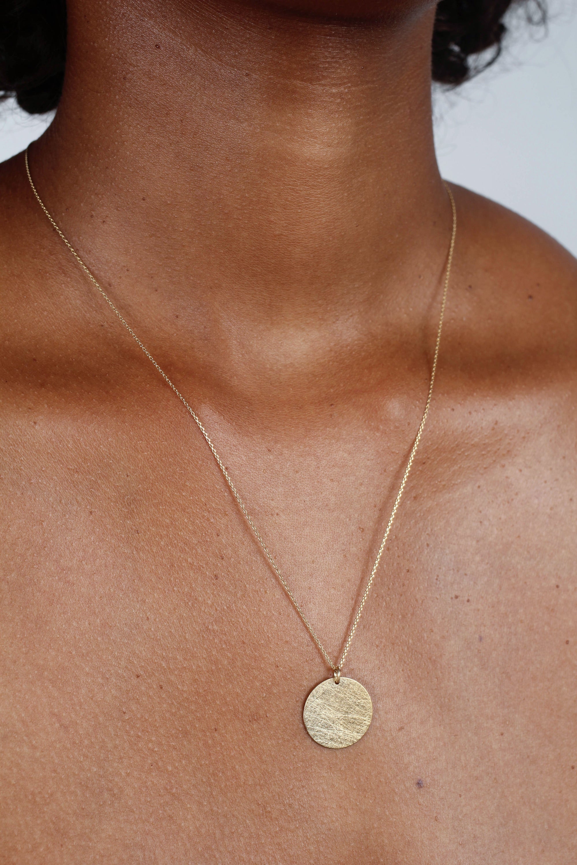 Charm necklace - Gold coin pendant