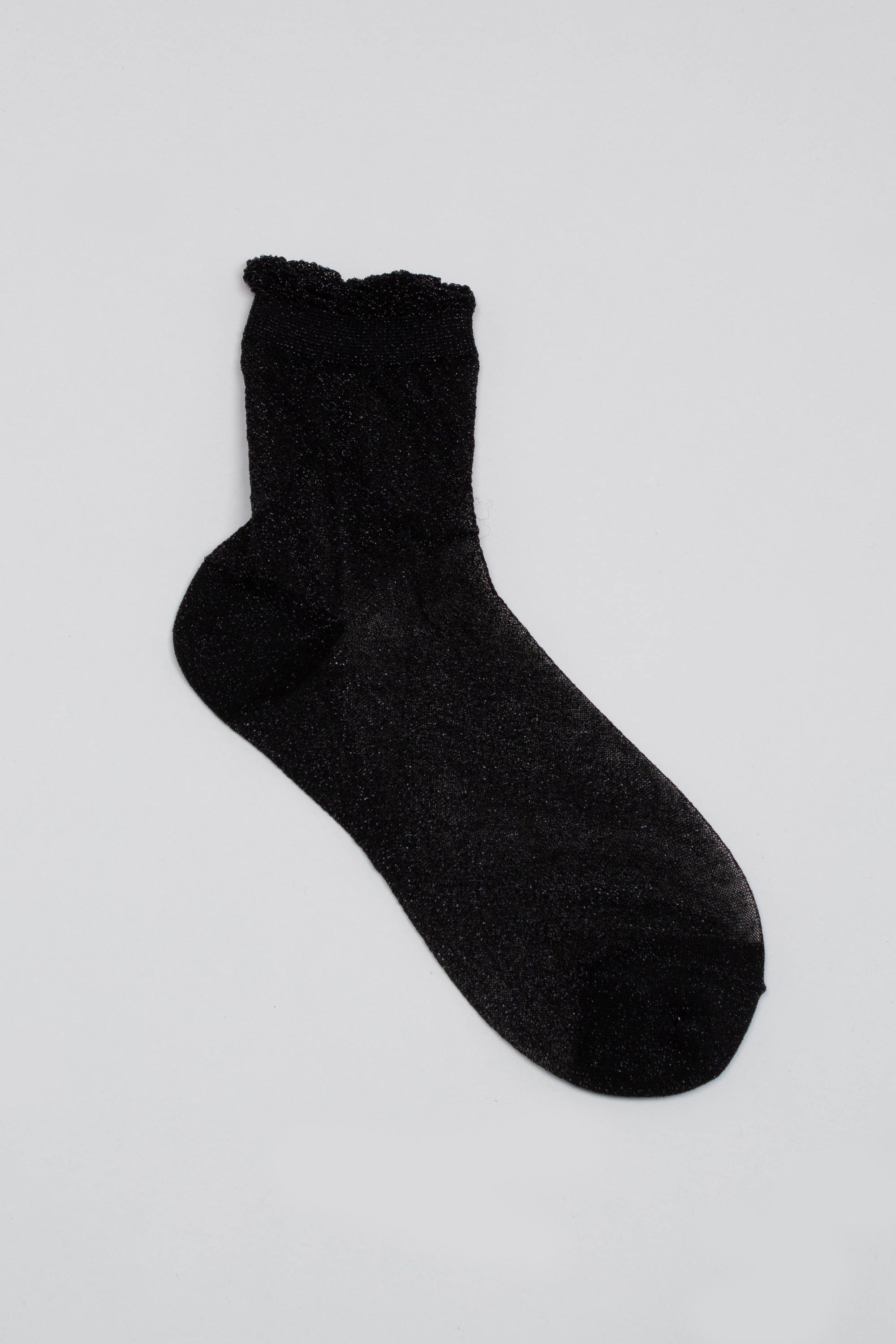 Black glitter superstar socks
