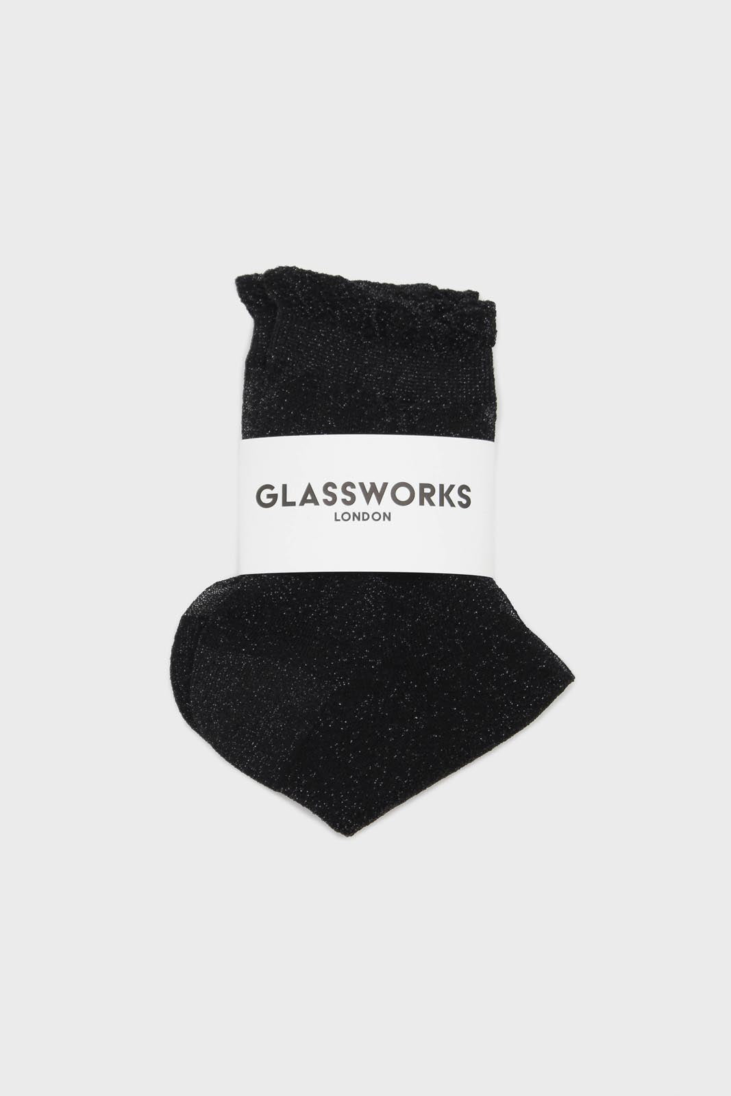 Black glitter superstar socks