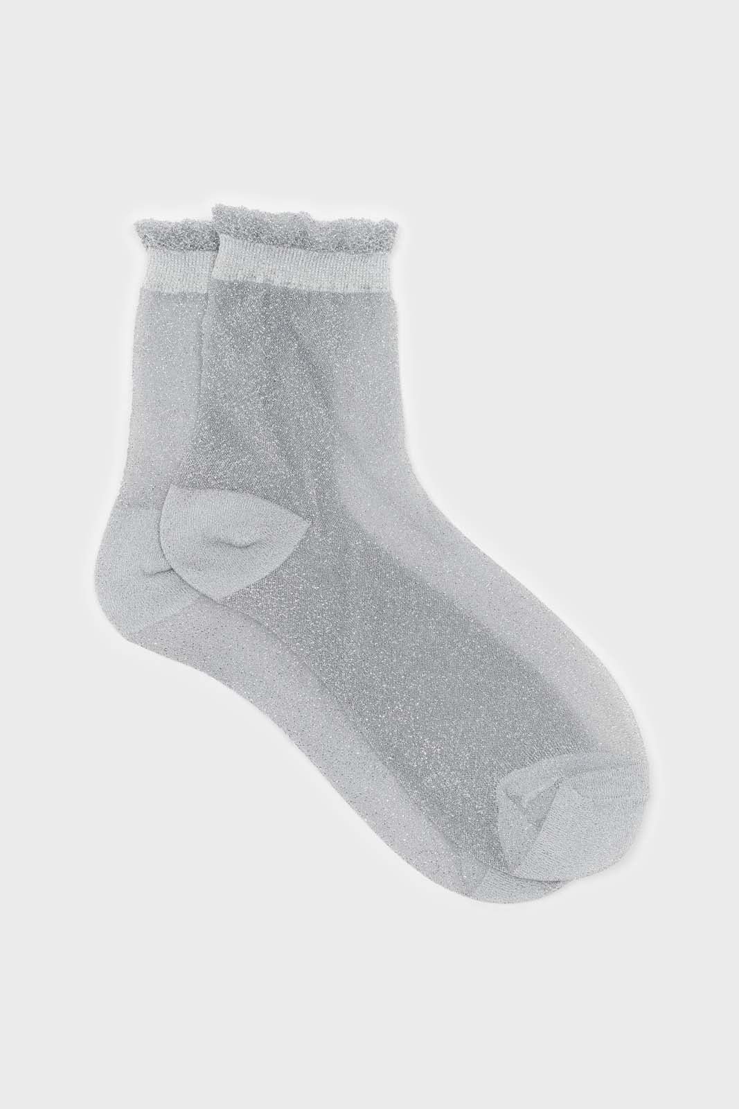 Silver glitter superstar socks