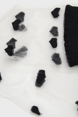 Black sheer heart socks
