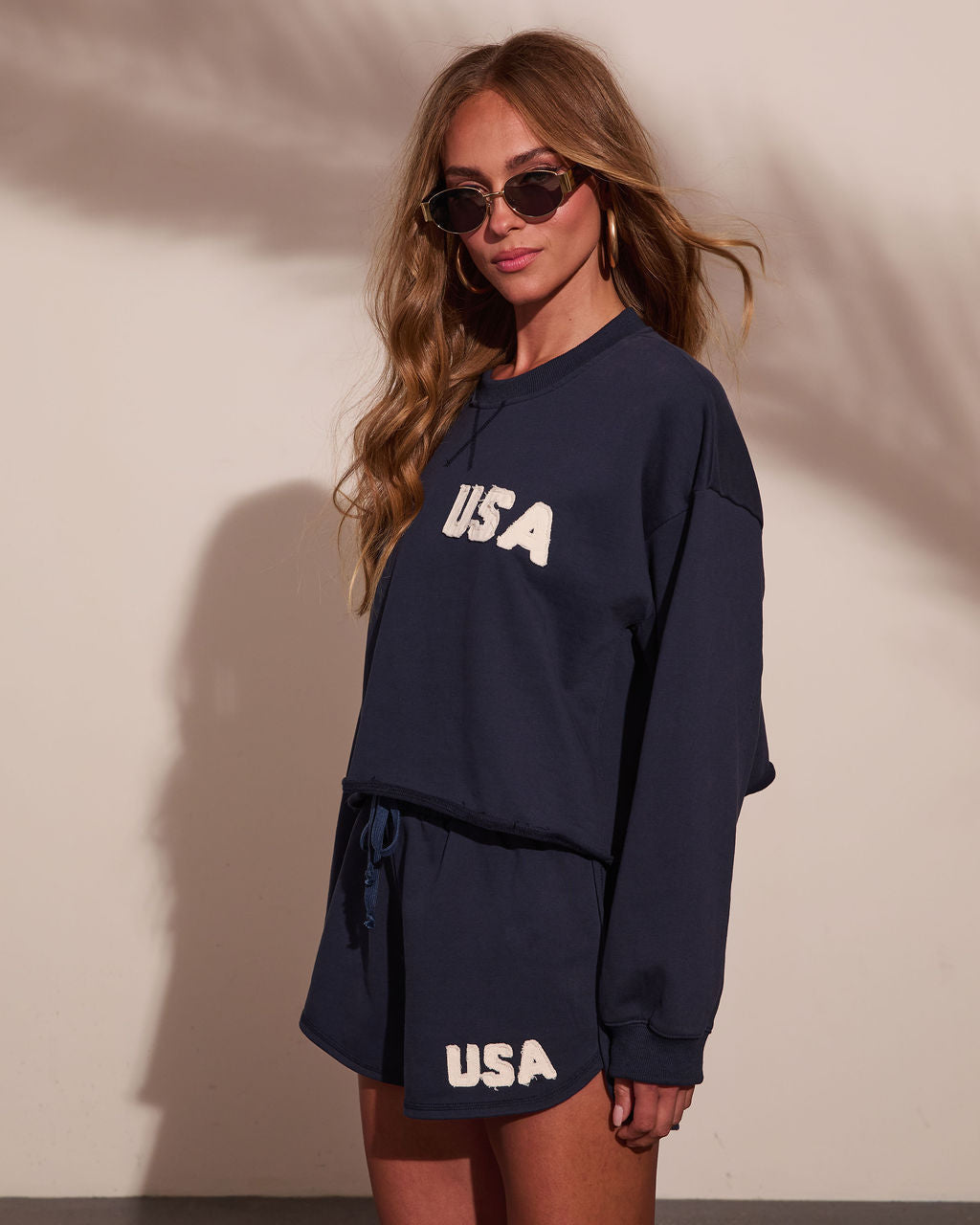American Belle Relaxed USA Embroidered Top