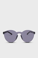 Charcoal frameless round sunglasses