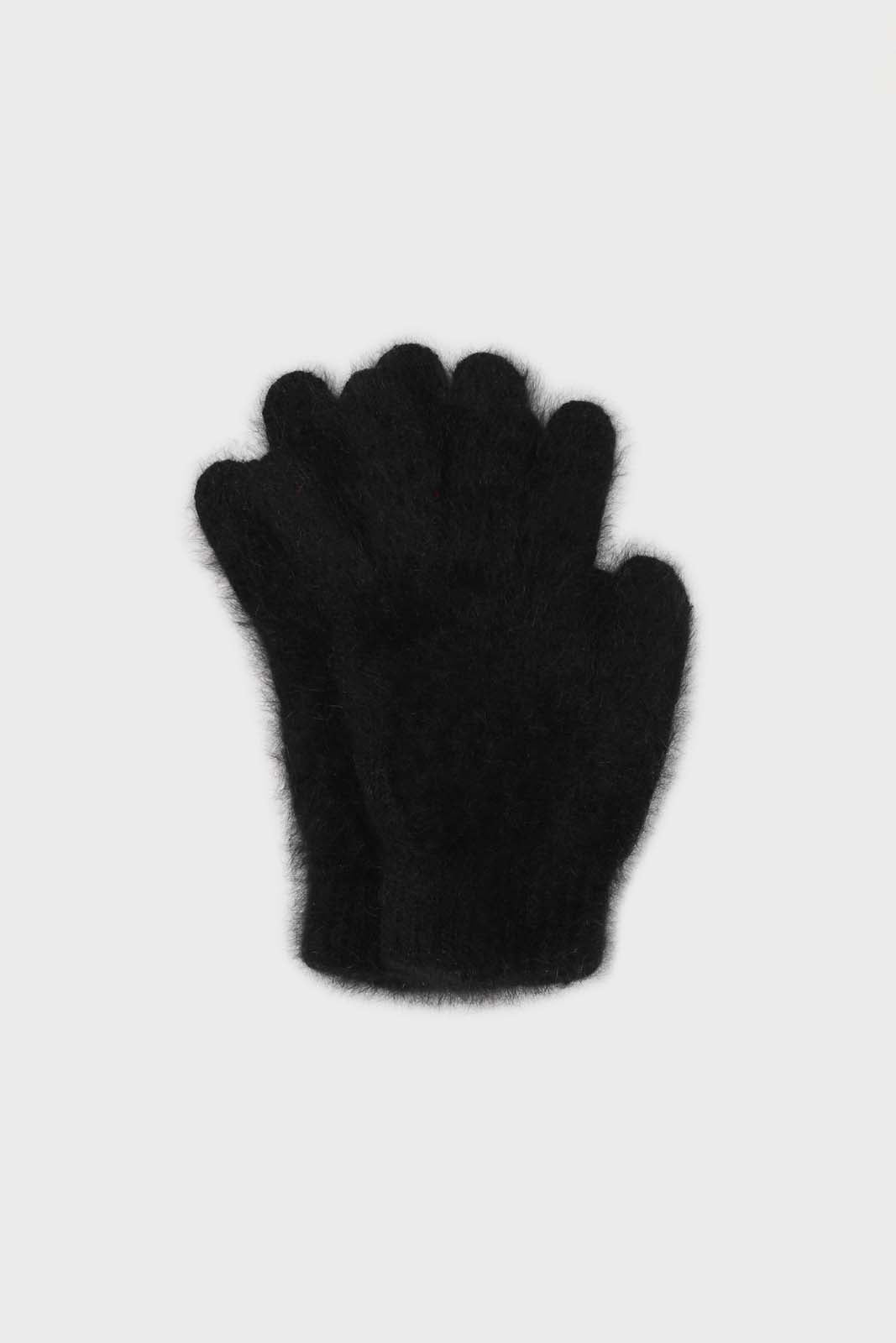 Black mohair gloves