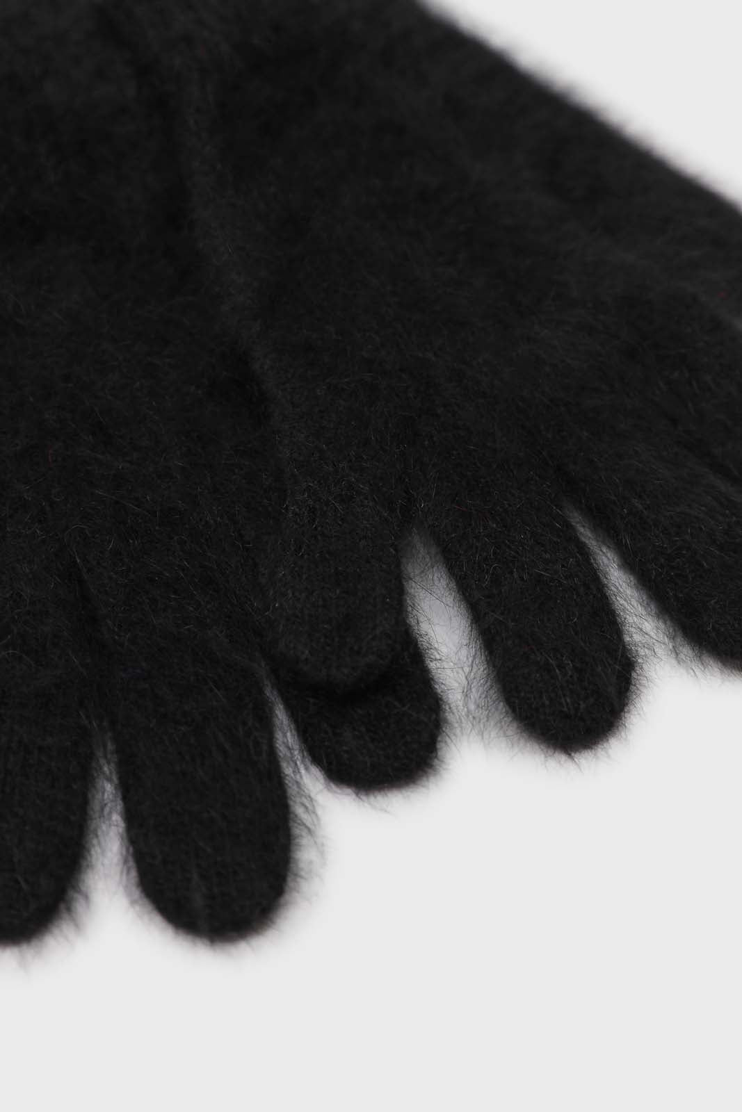 Black mohair gloves