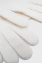 White mohair gloves