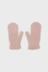 Light pink mohair mittens