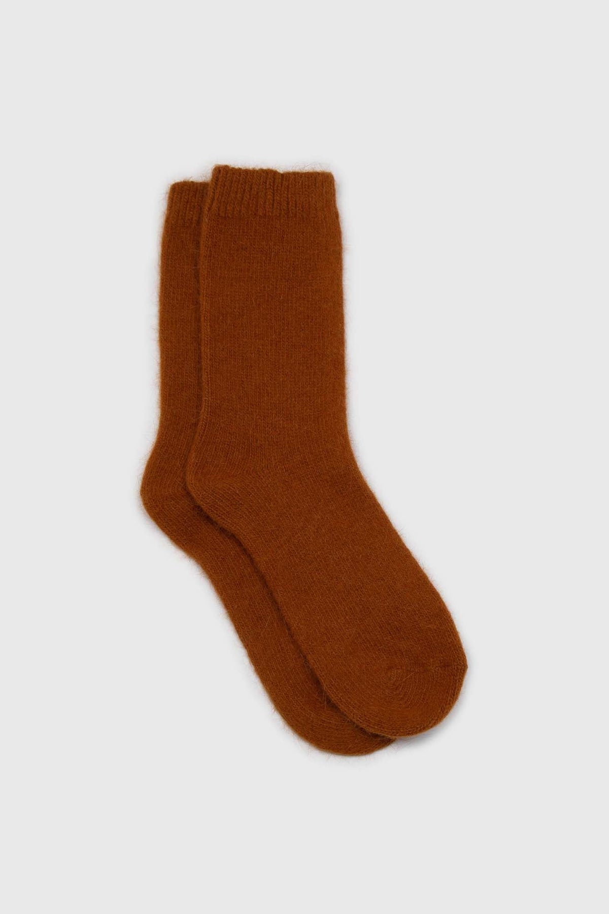 Camel angora smooth socks