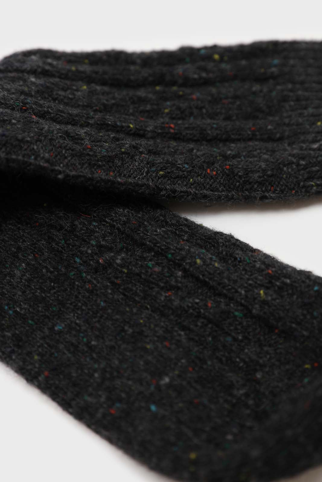 Charcoal grey rainbow fleck thick socks