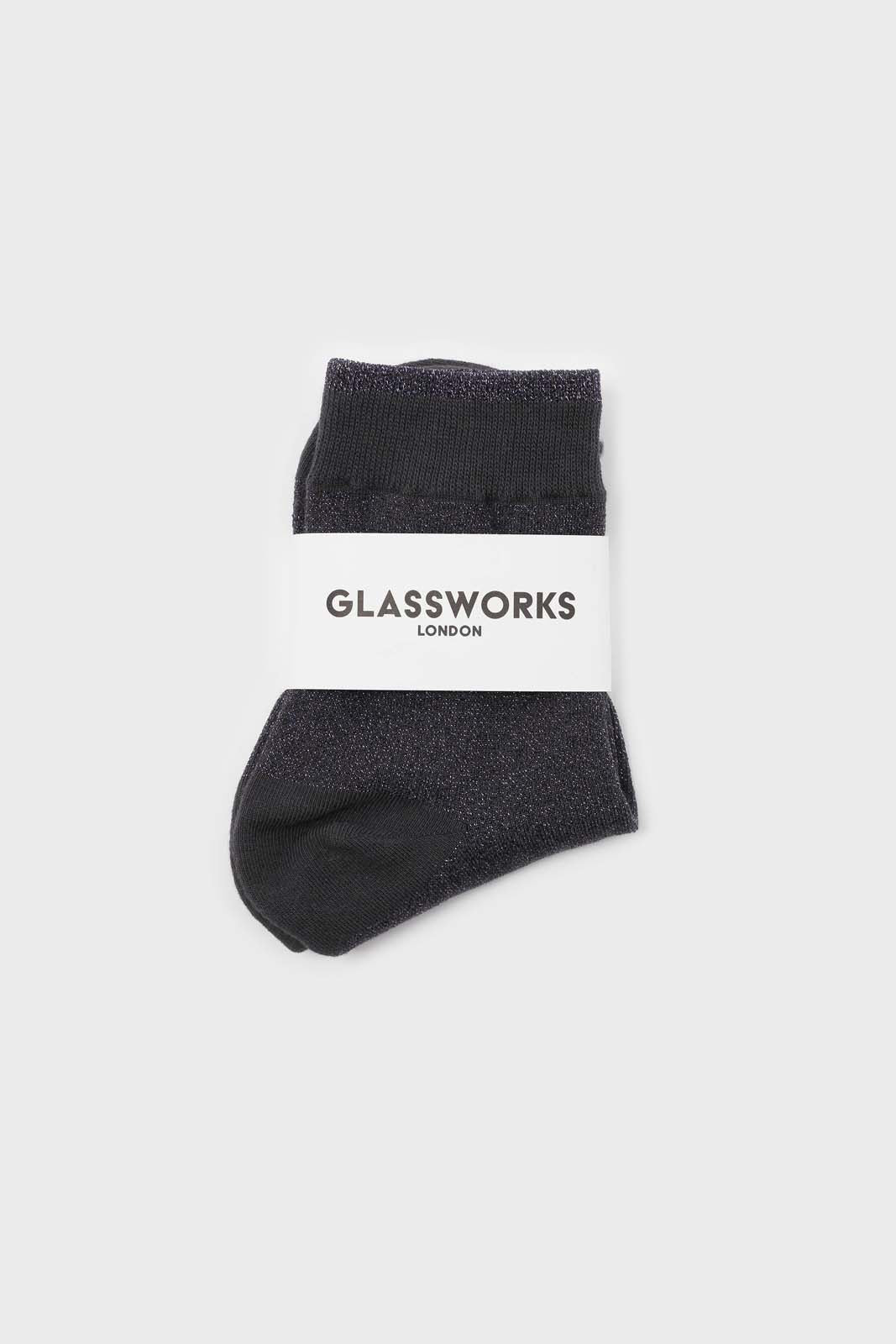 Purple metallic tiny stripe socks