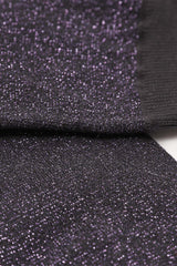 Purple metallic tiny stripe socks
