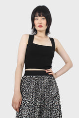 Thick strap cross back knit tank
