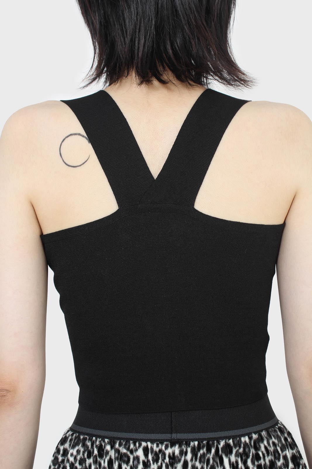 Thick strap cross back knit tank