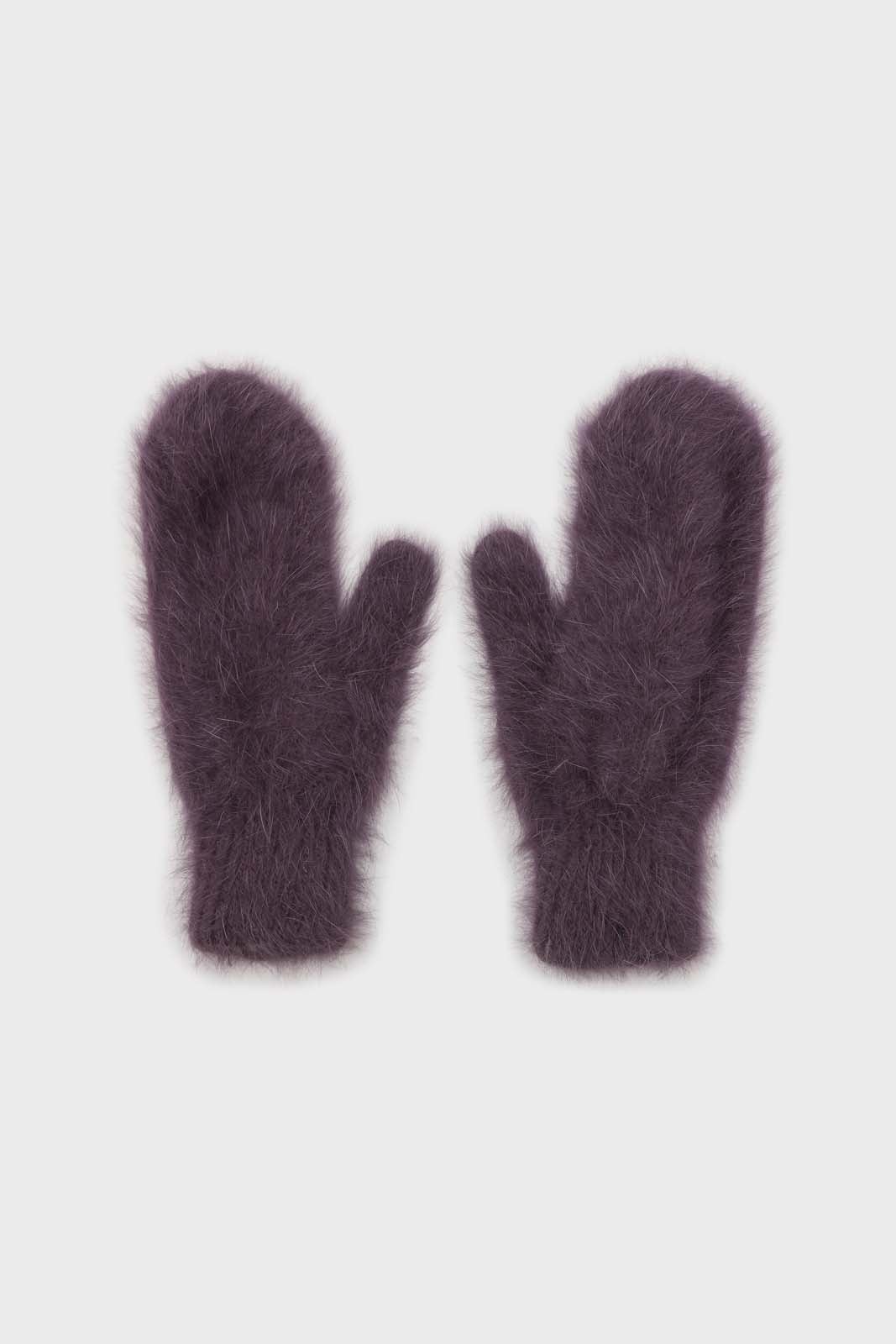 Violet mohair mittens