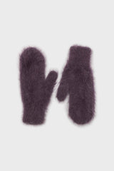 Violet mohair mittens