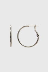 Silver hoop earrings - 25