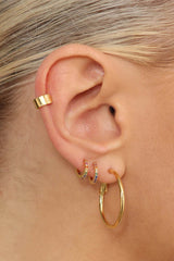 Gold hoop earrings - 25