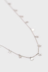 Charm necklace - Silver dangling stars