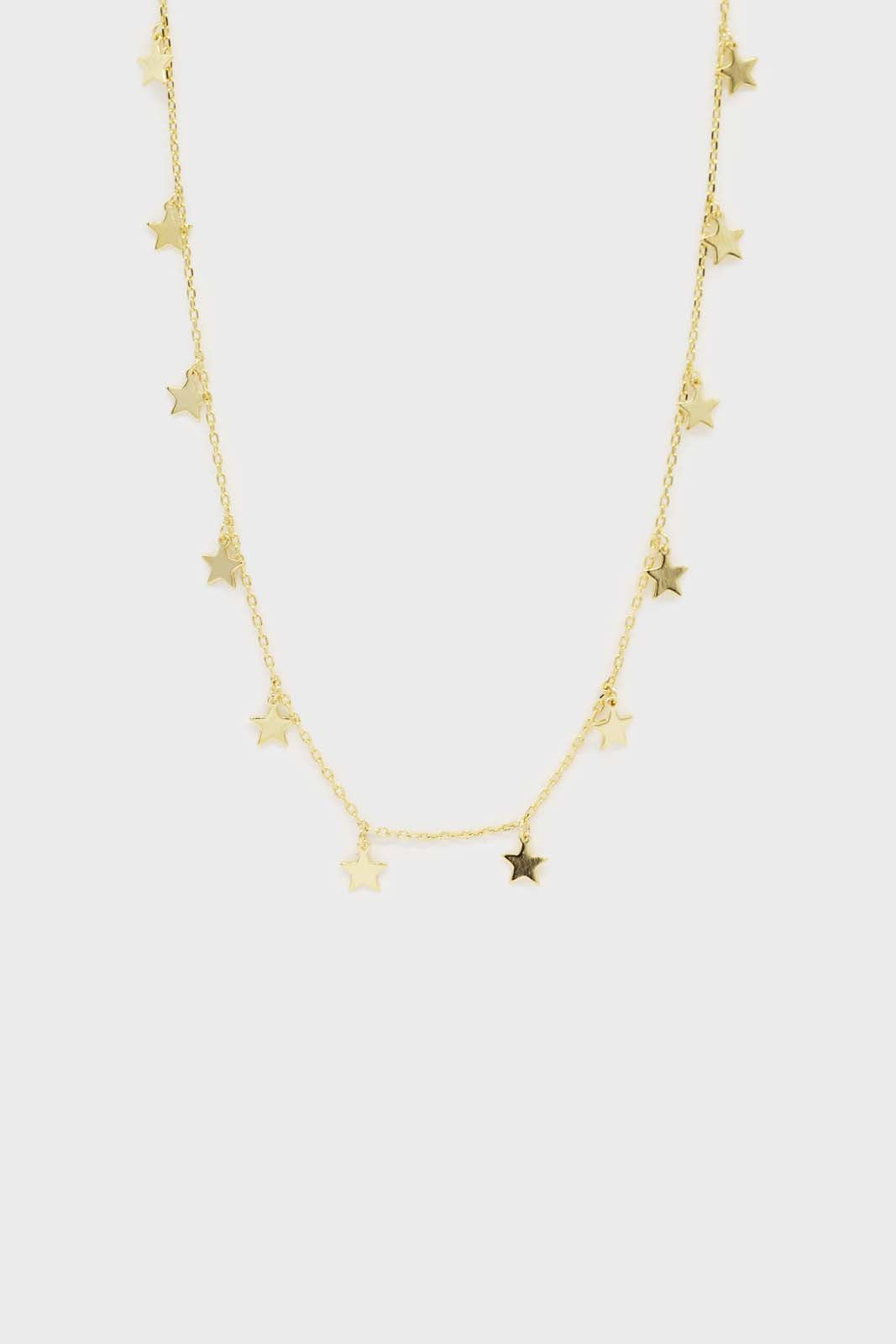 Charm necklace - Gold dangling stars