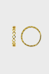 Gold zig zag diamonds ring