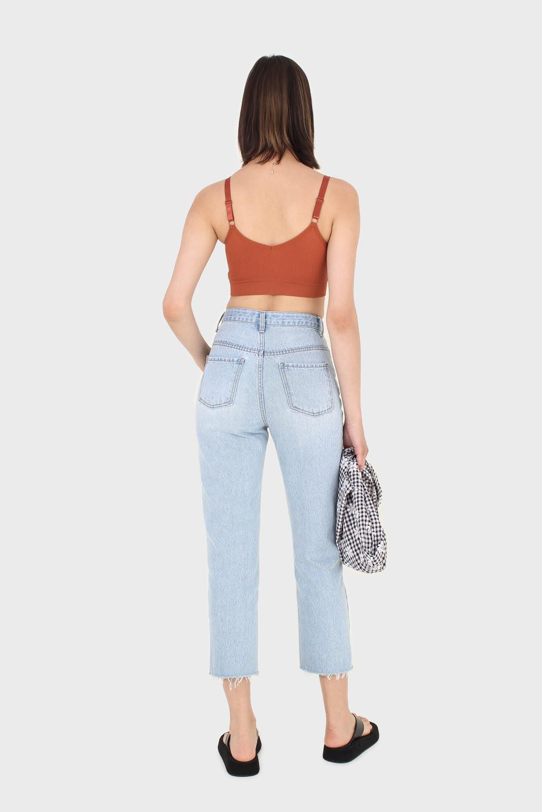 Light blue slit boyfriend jeans - 770
