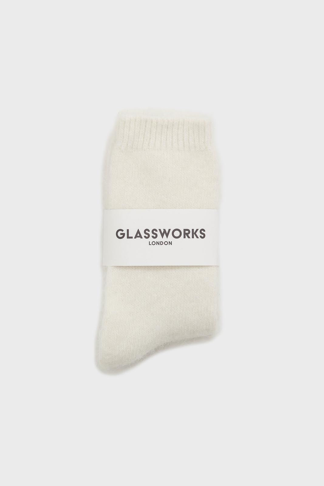 Ivory angora smooth socks