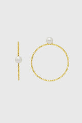 Gold pearl birthstone ring / Jun